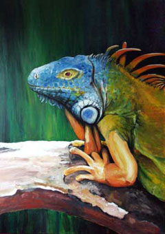 Portrait einer Echse